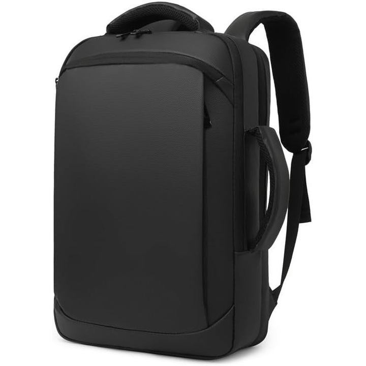 Многофункционална раница 20 литра, за лаптоп 15.6’’, водоустойчива, разширяема, с USB порт за зареждане, мъжка раница, пътна чанта за бизнес, ръчна чанта за пътуване, многофункционална чанта за компютър (черна)