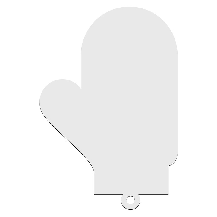 Set decorativ pentru Craciun, SMX Design, bomba alba din MDF, 10cm, pregatita pentru decorare