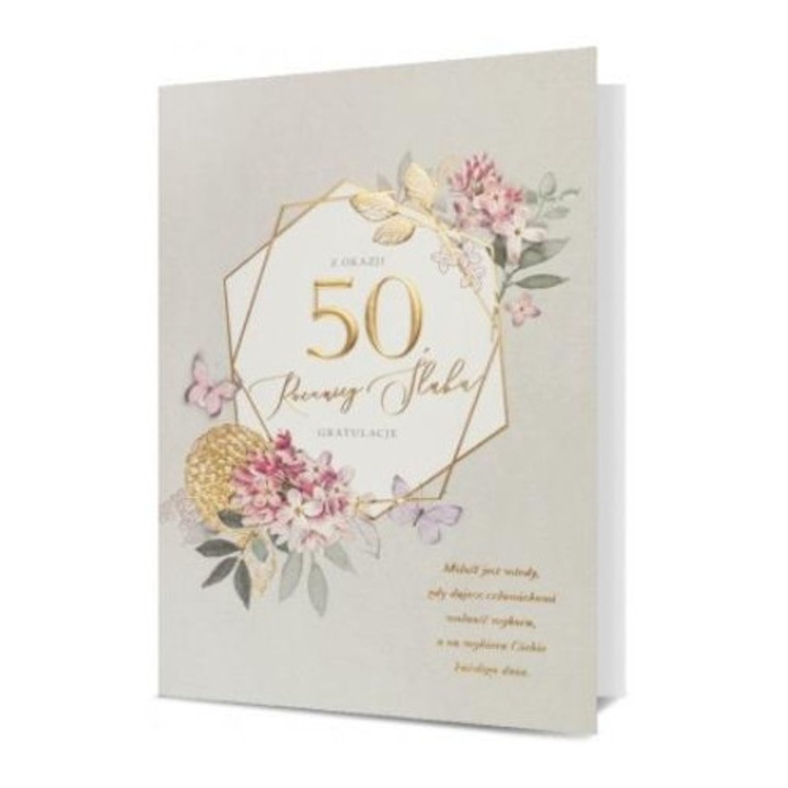 Felicitare Karnet B6, Pan Dragon, 50 ani aniversare, cu plic