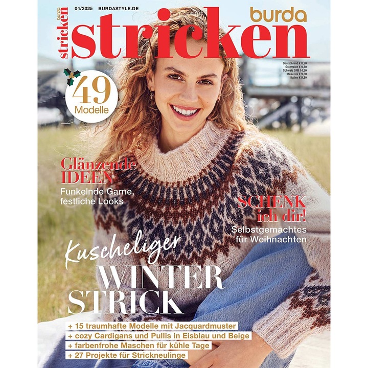 Revista Burda Tricotaje 2025 editata in limba germana, nr 4/2025