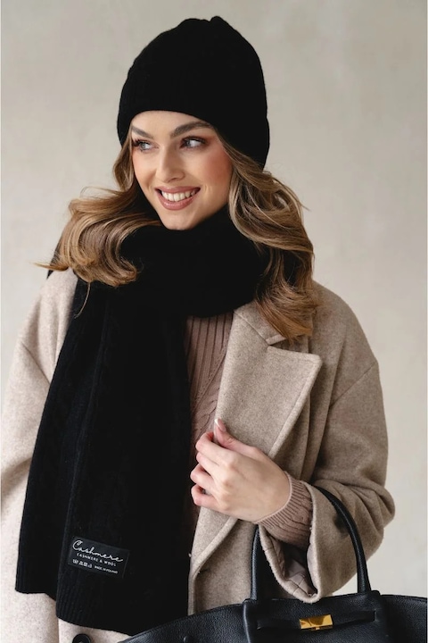 Esarfa pentru femeie Din Casmir Vero Negru