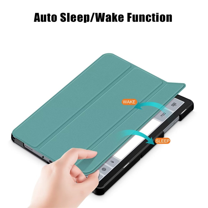 Husa de protectie trifold pentru Samsung Galaxy Tab A11 Plus / A9 Plus 11”, functie Auto Sleep/Wake, usoara, Verde inchis