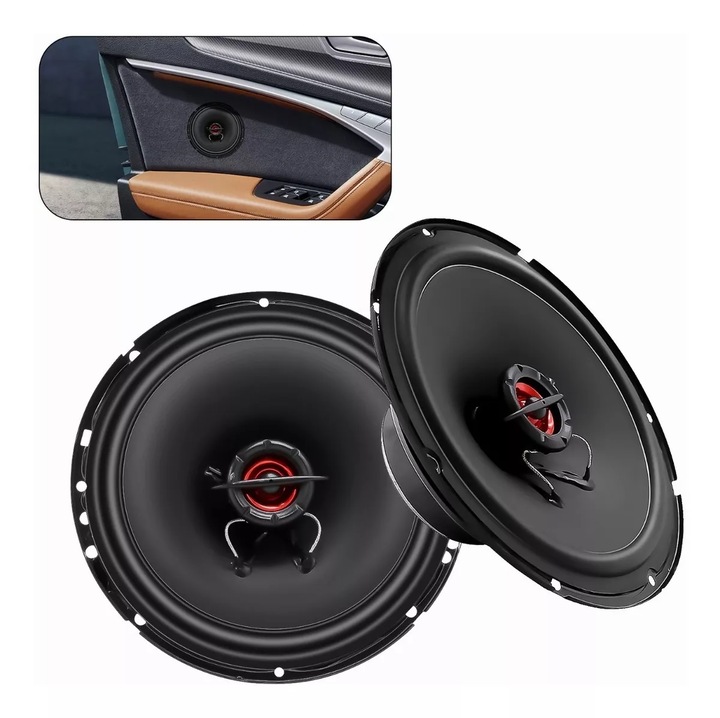 DEYKAY Autóhangszóró szett, 2 db, 16cm/6'', 4 utas, 350W Max, 4Ω, Univerzális hangszóró gyorsan cserélhető alkatrészekkel, Erőteljes és tiszta hangzás, Fekete