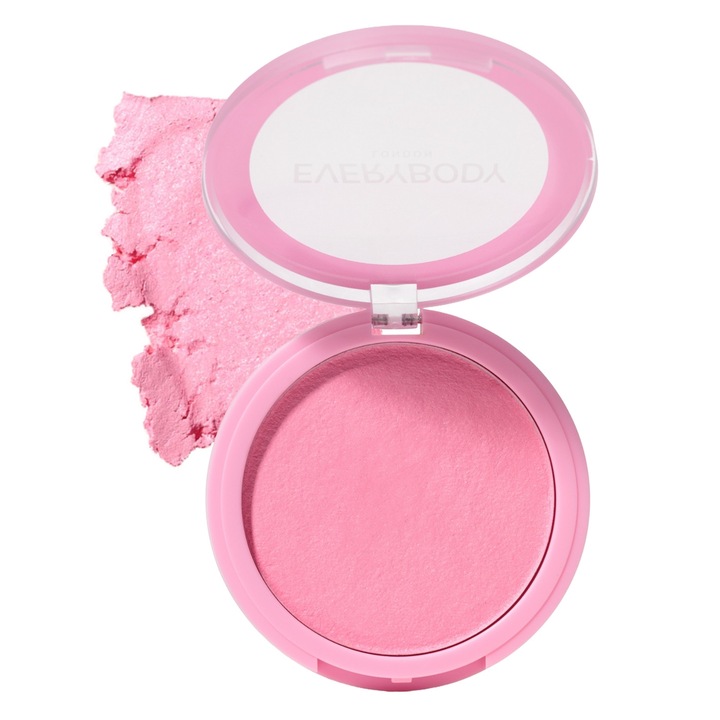 Fard de obraz Everybody London True Pink, crema-pudra, efect natural, 10g roz