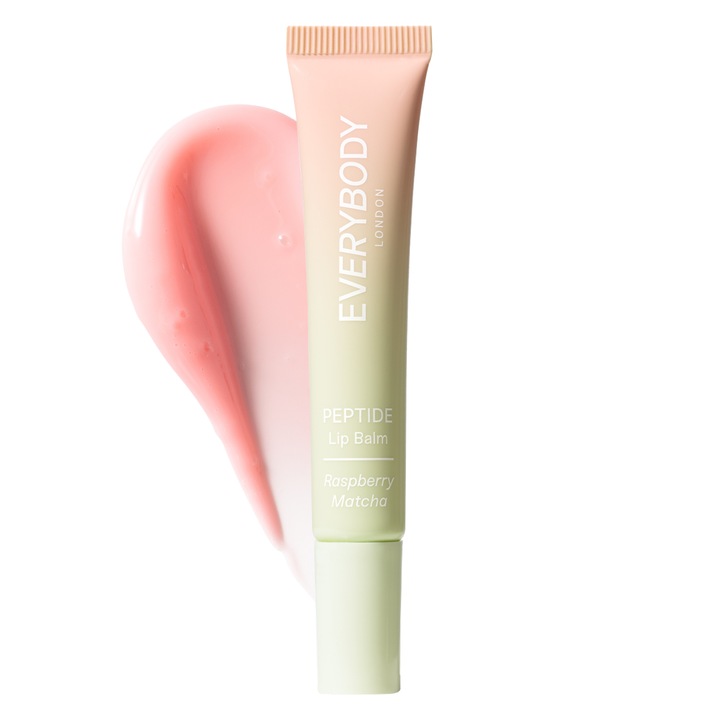 Balsam de buze Everybody London Peptide Raspberry Matcha, hidratant, aroma de zmeura, 15ml