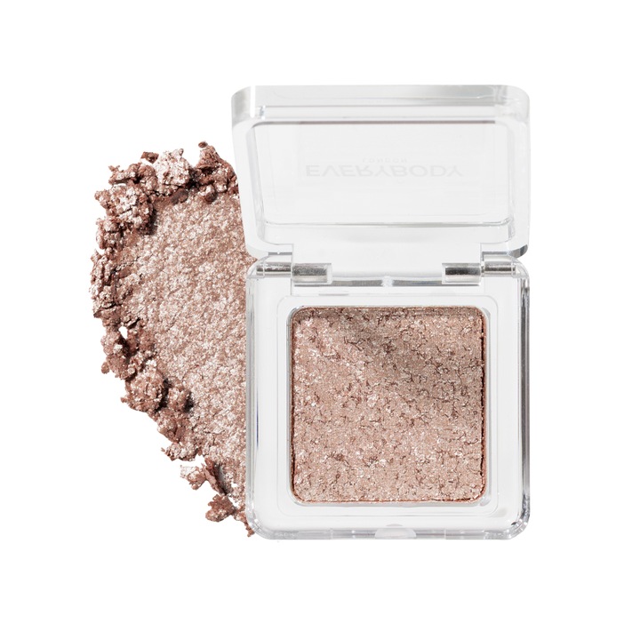 Fard de pleoape, Icy Elegance, Everybody London, auriu transparent, cu particule stralucitoare