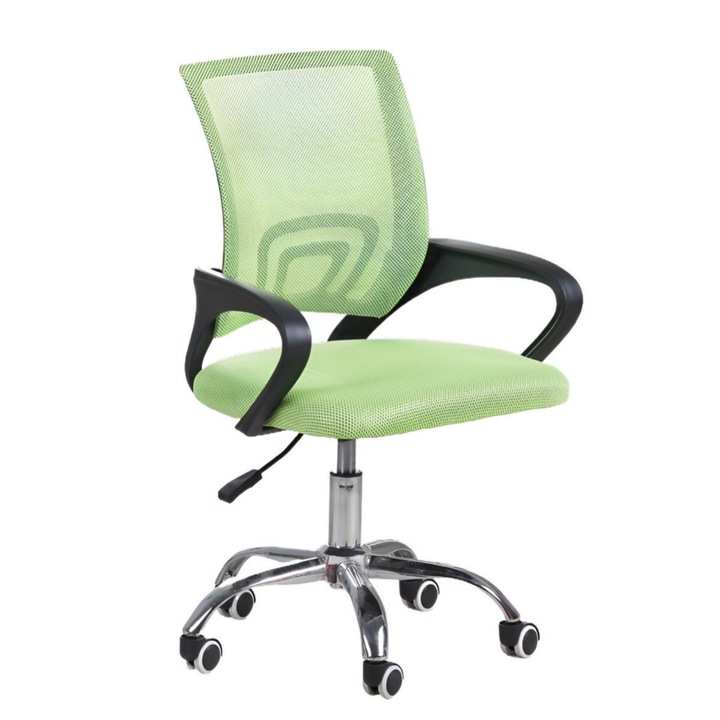 Scaun birou ergonomic DacEnergy©, sezutul cu burete si mesh, design simplu si modern, greutate suportata 100 kg, inaltimea 84-94 cm, verde si negru