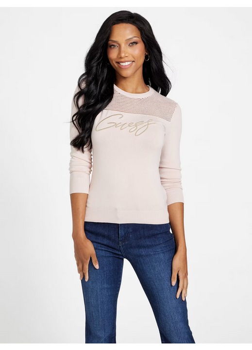 Pulover, GUESS, Eco Waden, staroroz, Roz, L