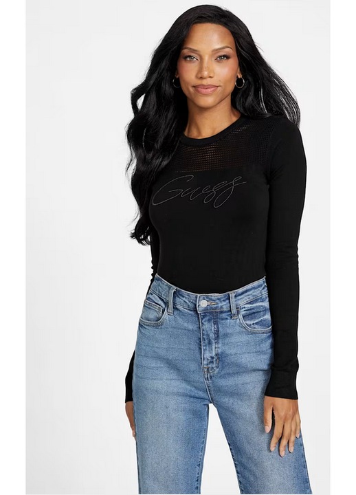 Pulover, GUESS, Eco Waden, negru, Negru