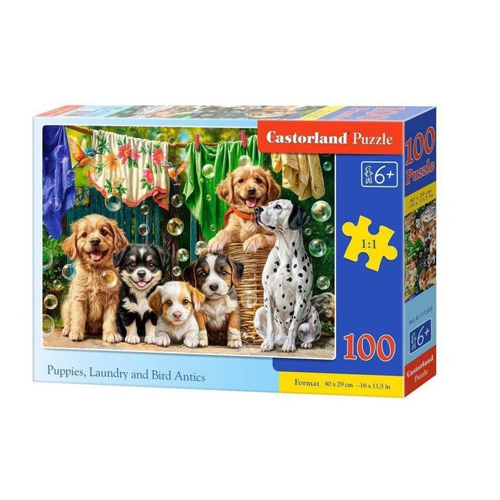 Castorland 100 db-os puzzle - Kutyusok nagymosáskor (B-111305)