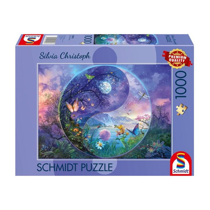 Puzzle Schmidt 1000 piese - Yin & Yang - Lumea fantastică a insectelor, Silvia Christoph (58593)