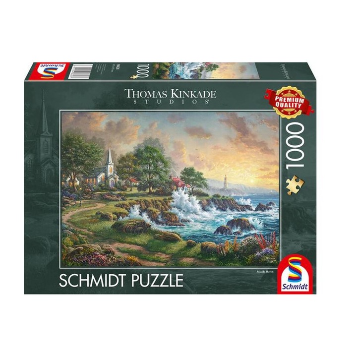 Puzzle Schmidt 1000 piese - Seaside Haven, Thomas Kinkade (58628)