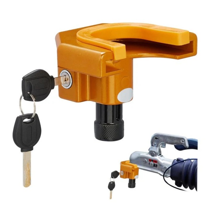 Заключващо устройство за ремарке RXS, стомана, сребристо, 12x9.5x9см