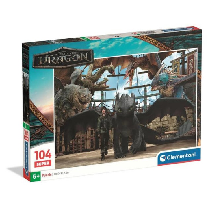 Clementoni 104 db-os puzzle - Így neveld a sárkányodat (25080)