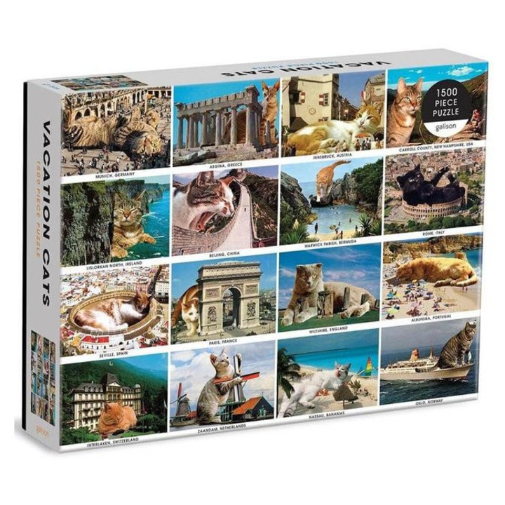 Puzzle Galison 1500 piese - Pisici în vacanță (69504)