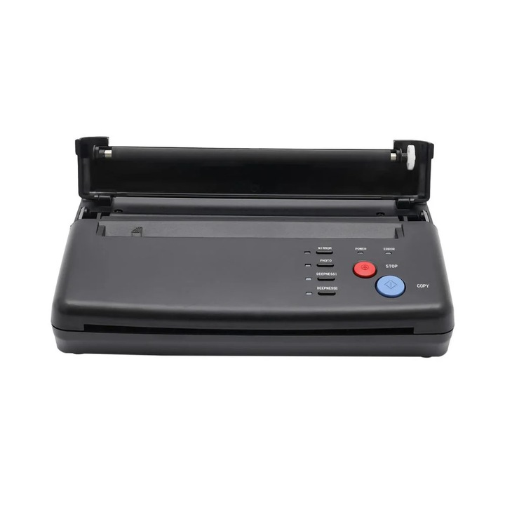 Професионален принтер за татуировки, A4, сребрист, 21см x 16,5см x 7см, пълен комплект