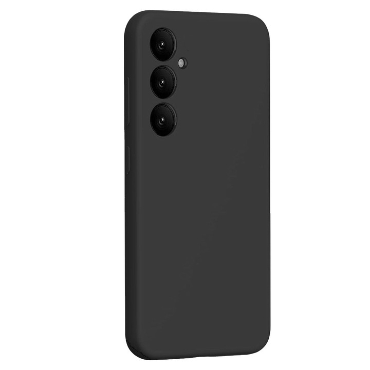 Husa compatibila cu Redmi 15 4G/5G, G-Tech Silicone Lite, Silicon flexibil, Interior microfibra, Negru