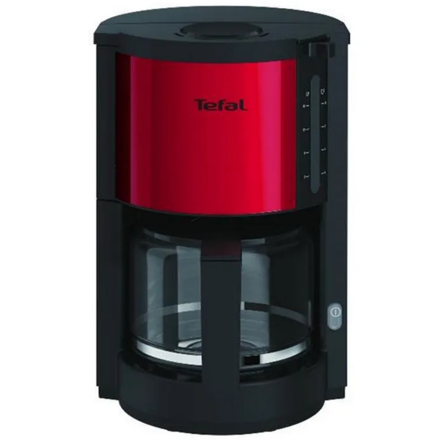 Cafetiera Tefal CM310511, 1100 W, 1.25 L, sistem anti‑picurare, oprire automata, Rosu