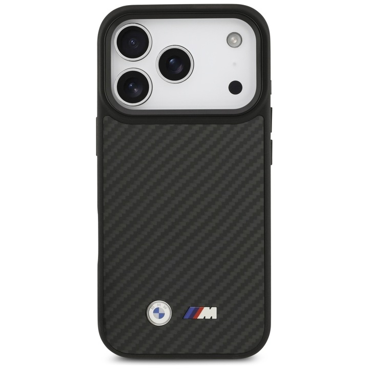 BMW M Kevlar matt tok MagSafe-kompatibilis iPhone 17 Pro-hoz, fekete