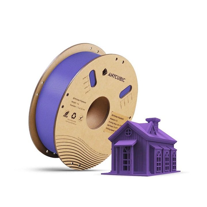 Anycubic PLA szál, 3D nyomtatóhoz, 1,75 mm, 1 kg, lila