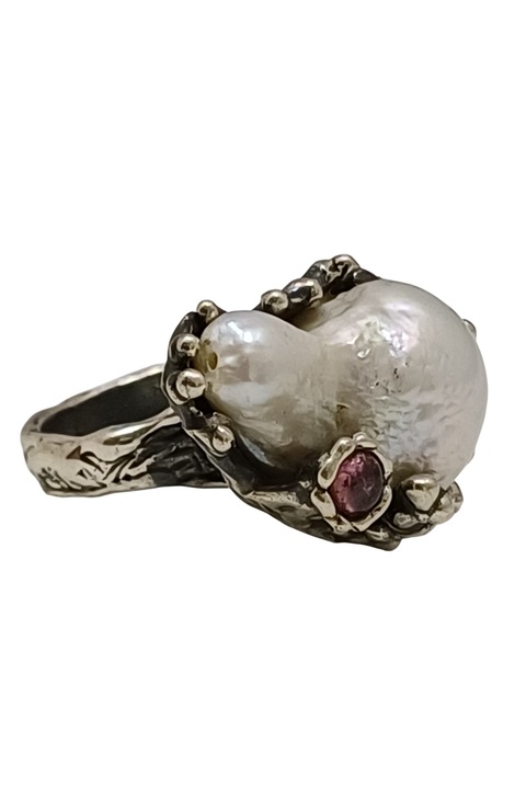 Inel din argint 925, TSR cu perla naturala marime 17, 8 mm model 1TLYS2