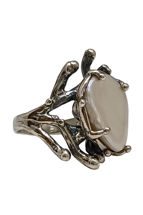 Inel din argint 925, TSR cu perla naturala marime 18 mm model 1TLYS4