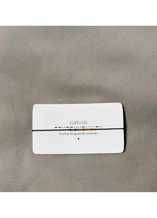 Bratara Cod Morse Gabriel, matase, design minimalist, cadou inclus