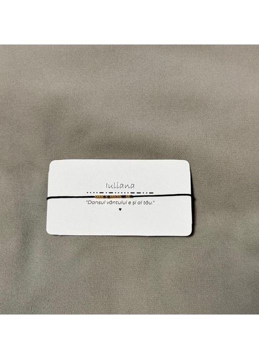 Bratara Iuliana din matase, cod Morse, ambalaj cadou inclus