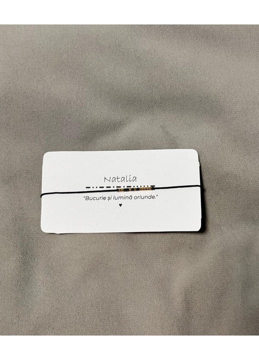 Bratara Natalia cod Morse, matase, elegantă, set