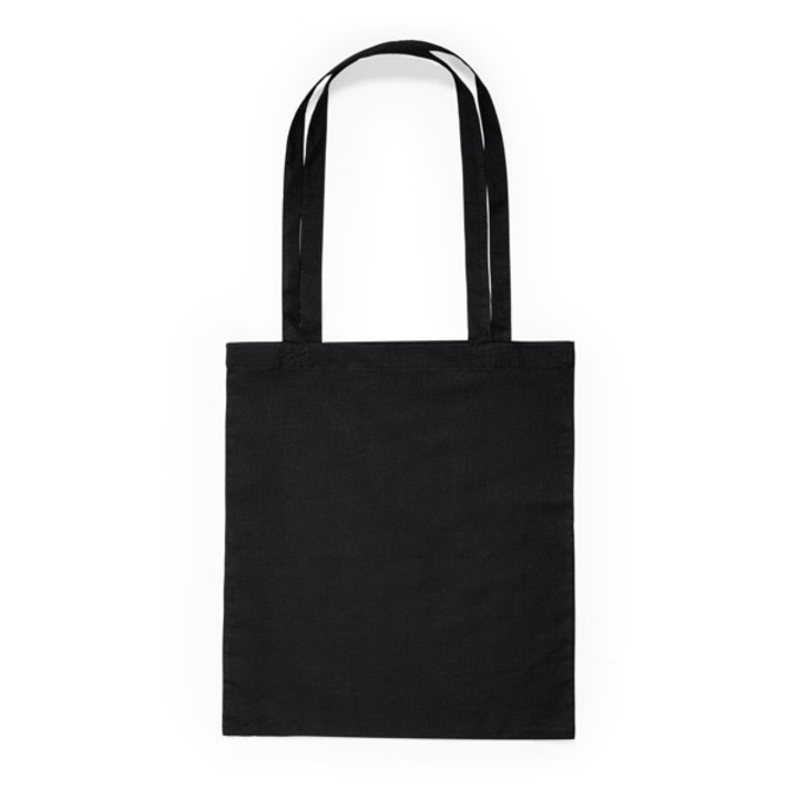 Intelli® Sacosa Textila 100% Bumbac Organic, 140 GSM, 38×42 cm, Manere Intarite 70 cm – Geanta Tote Reutilizabila Ecologica, Bondy, Negru