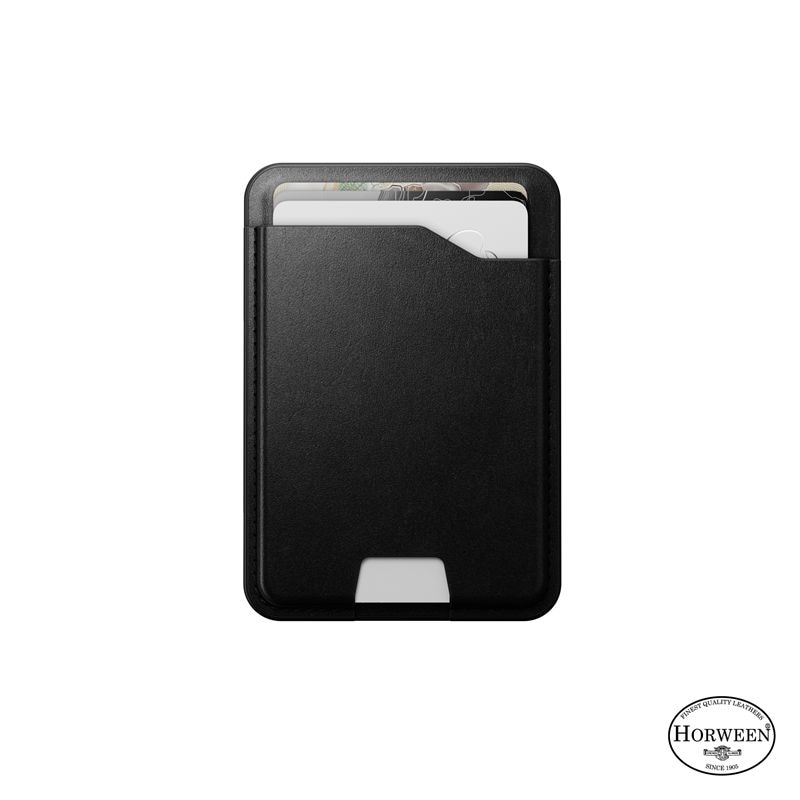 Portofel din piele Nomad Mag, Compatibil MagSafe, Negru