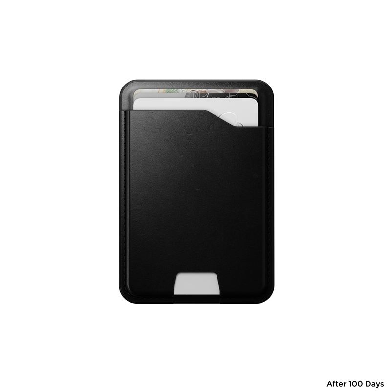 Portofel din piele Nomad Mag, Compatibil MagSafe, Negru