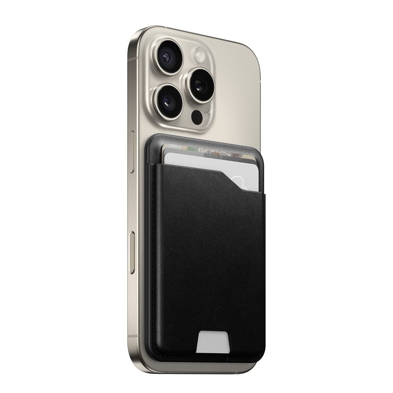 Portofel din piele Nomad Mag, Compatibil MagSafe, Negru