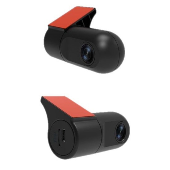 Cameră auto DVR, ORBER, 1080P, vedere pe timp de noapte, rotire 360°, compactă, conectivitate Wi-Fi