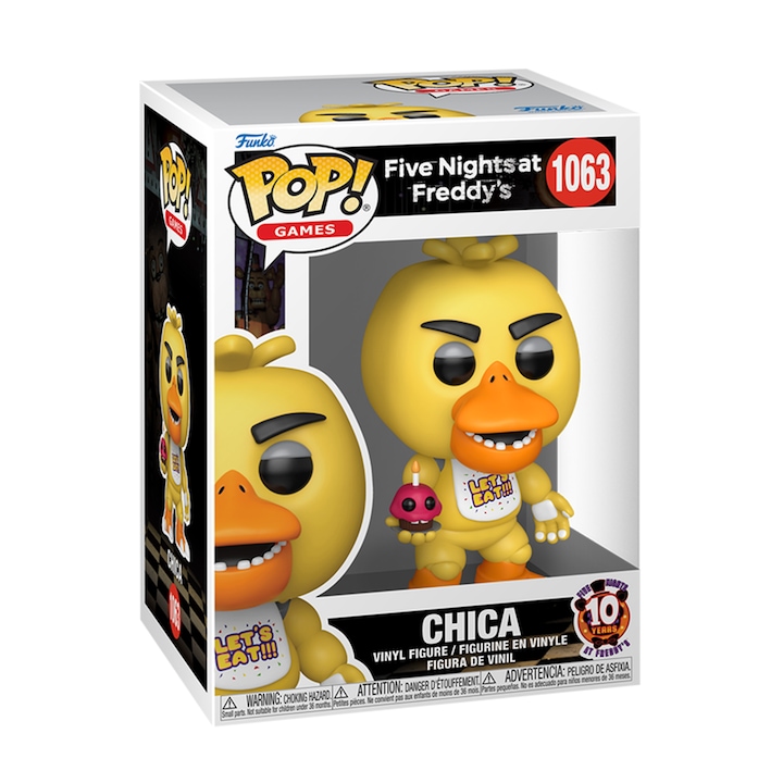 Figurina de colectie Funko POP! Games − Five Nights at Freddy’s: Chica with Mr. Cupcake #1063