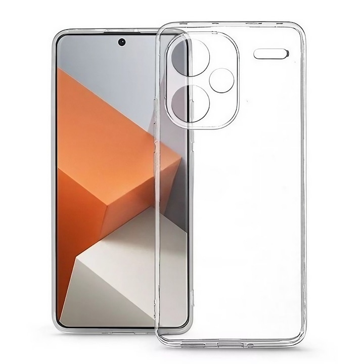 Husa Telefon, Flippy, Compatibila Xiaomi Redmi Note 13 Pro+ 5G, Carcasa TPU, Protectie Camere, 1.5 mm, Transparent
