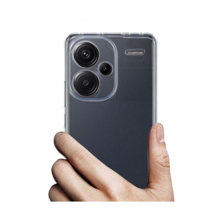 Husa Telefon, Flippy, Compatibila Xiaomi Redmi Note 13 Pro+ 5G, Carcasa TPU, Protectie Camere, 1.5 mm, Transparent