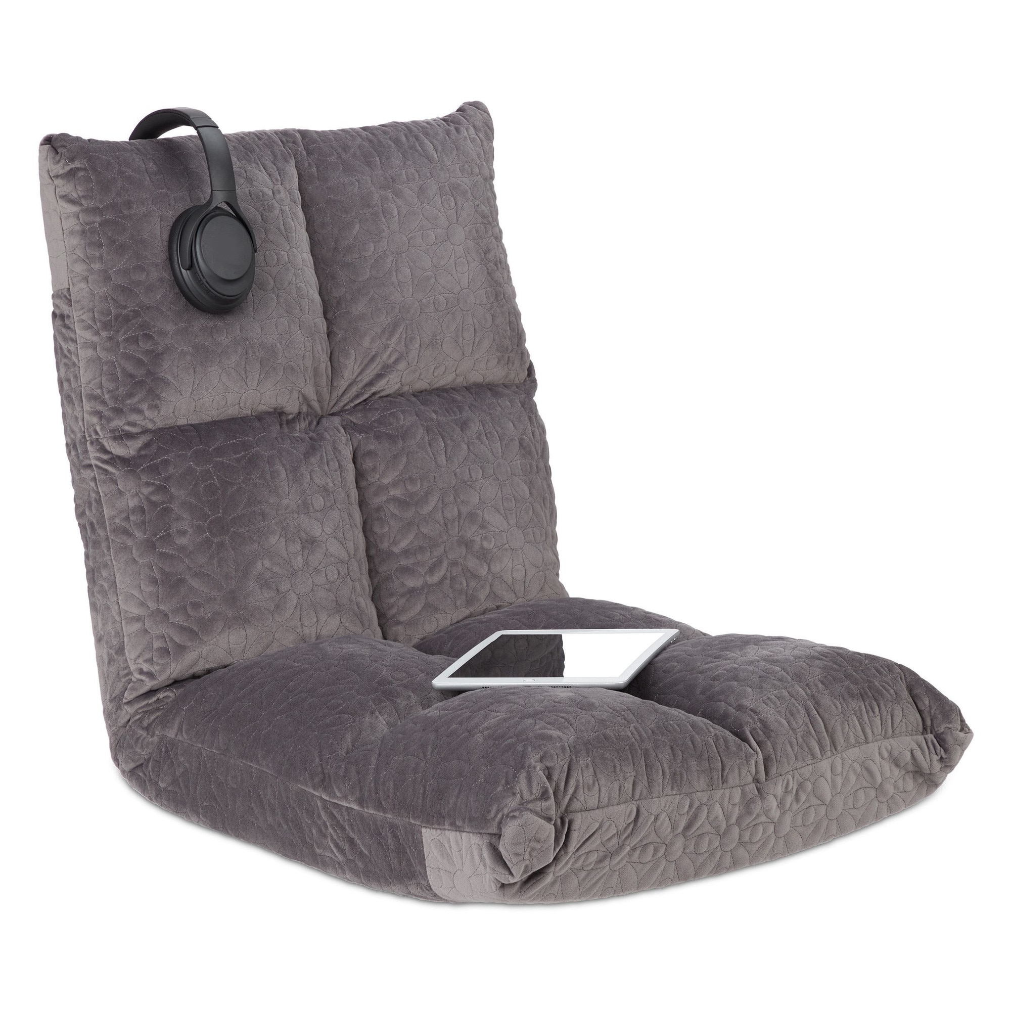 Scaun de podea tip fotoliu, cu spatar reglabil, sezlong relaxare