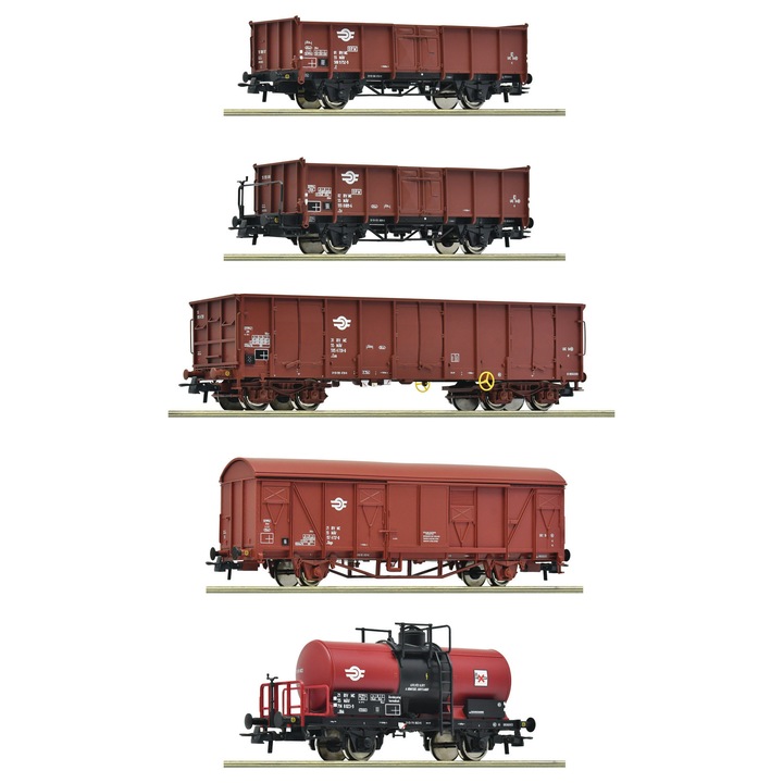 Set de 5 vagoane de marfa, MAV, H0, 6600126