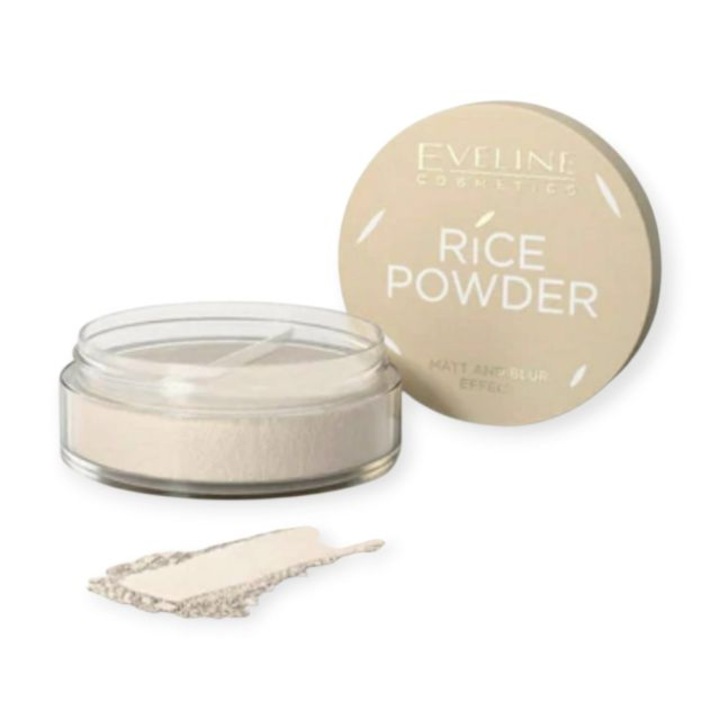 Pudra pulbere de orez, transparenta Rice Powder Eveline 10 g