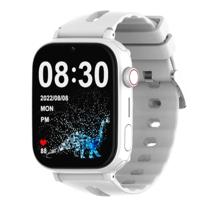 Ceas Smartwatch copii LUMAUDiO® Track 4G cu GPS precis, apeluri video HD, control parental, buton SOS, camera frontala, ecran 1.85”, GRI