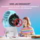 Ceas Smartwatch copii LUMAUDiO® Dora 4G cu GPS, apeluri video HD, WhatsApp integrat, control parental, functie spion, rezistent IP67, Roz