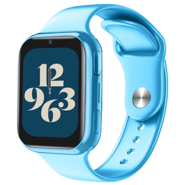 LUMAUDiO Atlas 4G okosóra gyerekeknek, fejlett GPS-szel, alkalmazásbolttal, integrált WhatsApp-pal, HD kamerával, szülői felügyelettel, IPX7, KÉK