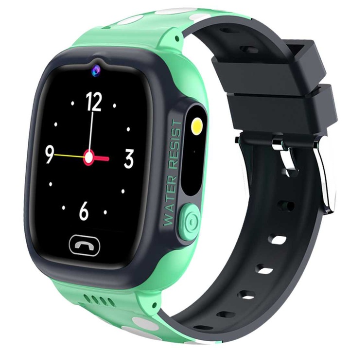 LUMAUDiO® Buzz 4G LTE okosóra gyerekeknek HD videóhívásokkal, kamerával, GPS Wi-Fi+LBS, szülői felügyelettel, magyar menüvel, vízálló, ZÖLD