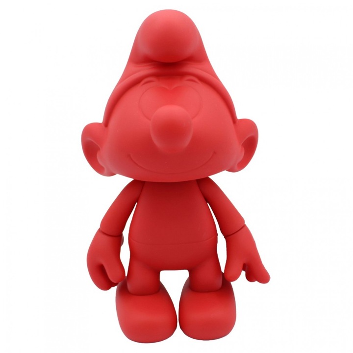 Фигурка Смърф, Кученце, лимитирана серия Global Smurf Day, 20см, червена, от винил, подвижни елементи