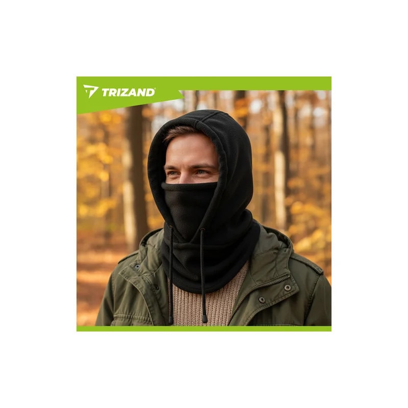 Cagula multifunctionala de iarna, unisex, marimea universala, neagra ...