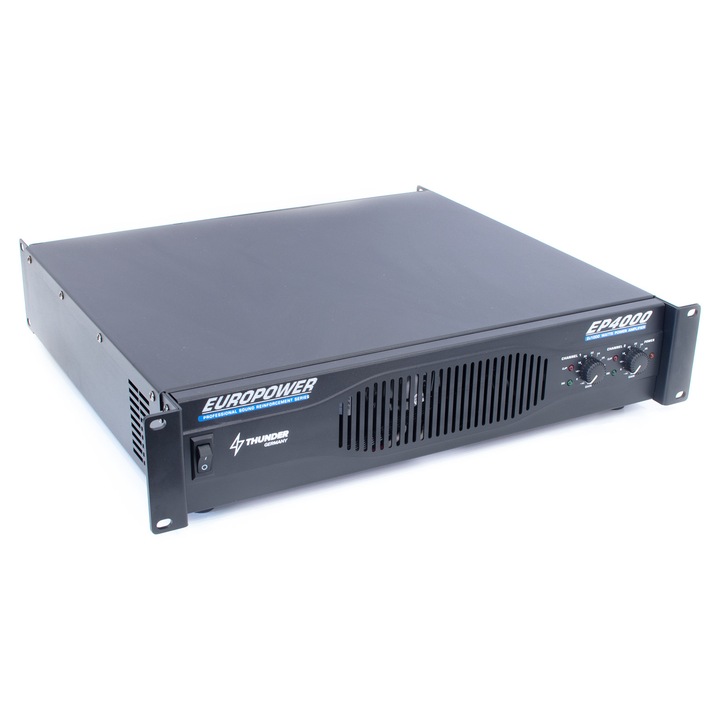 Amplificator de putere Thunder EP4000 Végfok 2x1300W Bridge: 1x2600W + CROSSOVER