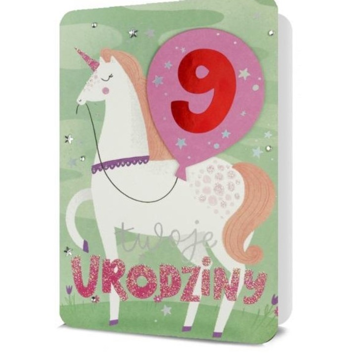 Felicitare B6 Pan Dragon, Urodziny, cu coperta si urari in interior