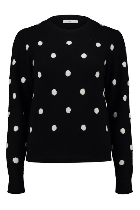 Hailys, Pulover cu buline, Negru/Crem