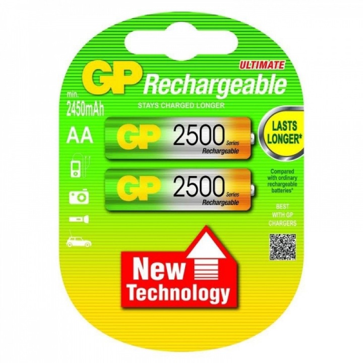 Baterii reincarcabile GP Batteries 2500AAHC-2UEC2 бл., AA, Ni-MH R6 2500mAh, 2 buc